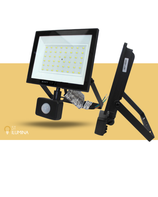 Proyector de Area LED 50W Con Sensor de Movimiento